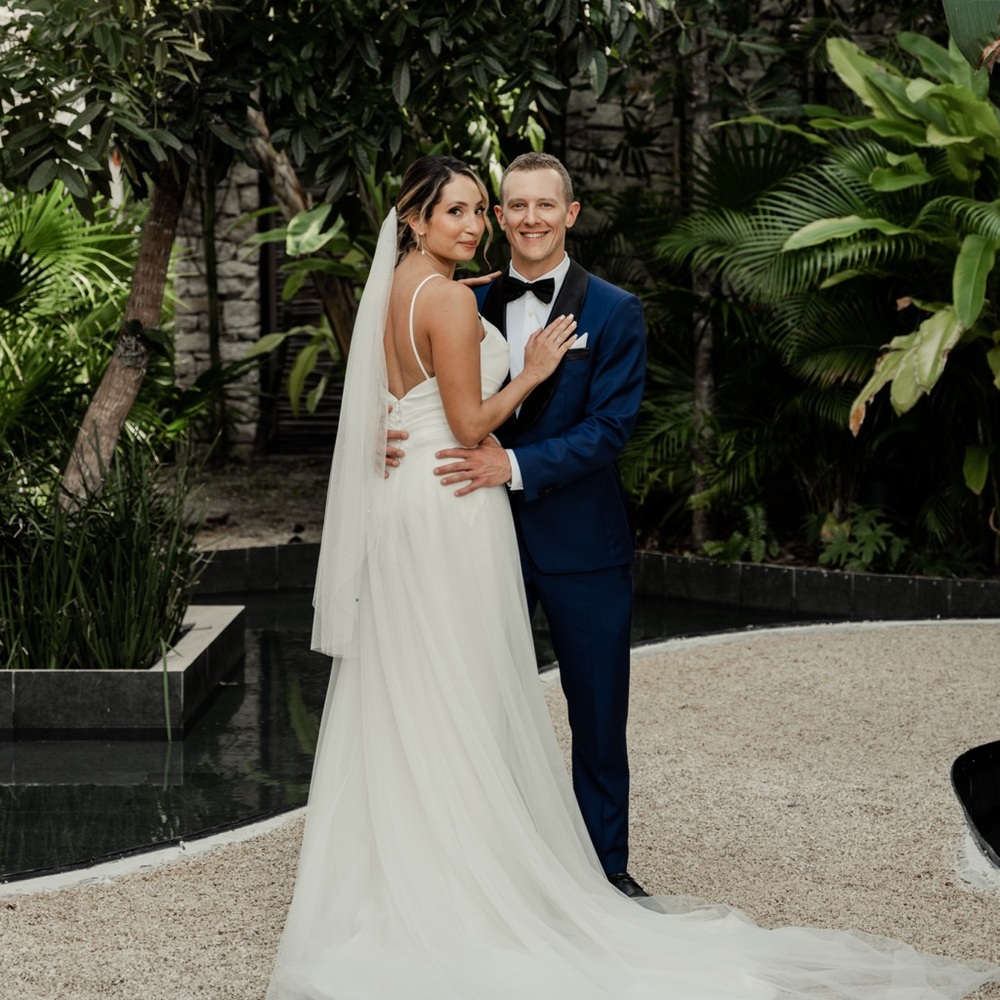Sparkly White Wedding Dress Overskirt and Matching Veil